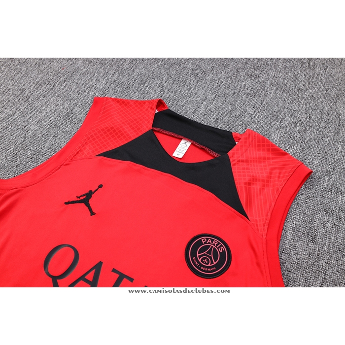 Camisola
 de Treinamento
 Paris Saint-Germain Jordan 23/24 Sin Mangas Vermelho
